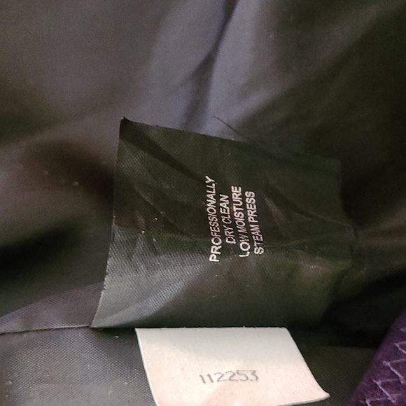 Anne Klein Black Trench Coat with Faux Fur Collar size L - Picture 6 of 10